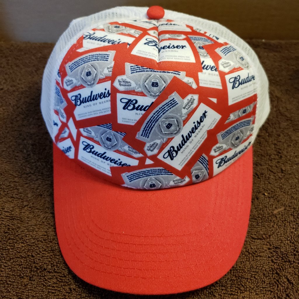New Budweiser Adjustable Baseball Cap Hat Red